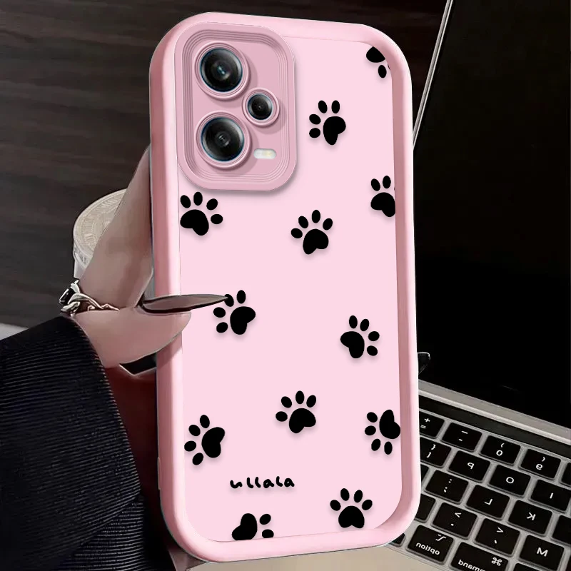 Funda de silicona Lovely Line Cat Dog para Xiaomi Redmi Note 13 12 11 Pro Plus 4G 5G 12S 11S 10S 10 9S Redmi 14C 13C 12C A3 12 Etui - imagen 4