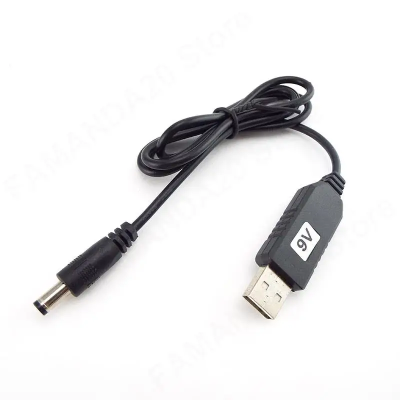 USB 5V a DC 5v 9v 12v 5,5mm 3,5mm línea de refuerzo de energía módulo elevador conector USB convertidor Cable adaptador de corriente 2,1x5,5mm M2 - imagen 3