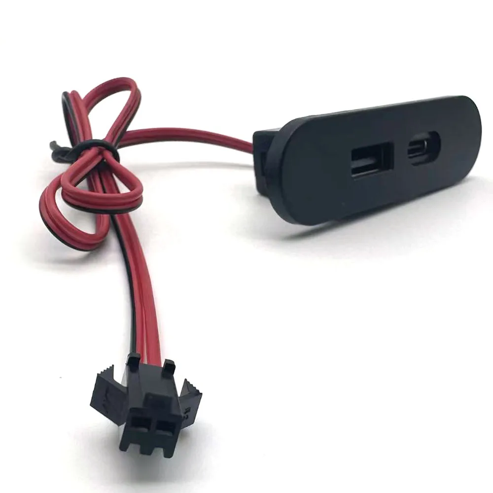 Mini distribuidor de carga USB tipo C integrado de 12V, adecuado para adaptador de carga de escritorio de oficina, adecuado para varios dispositivos, enchufe SM - imagen 5
