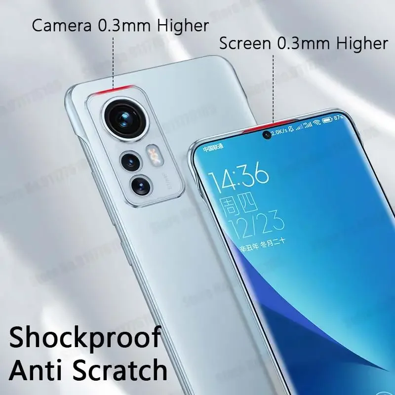 Para Xiaomi 12 Pro HD funda de teléfono transparente sin marco para Mi 13 Mix4 11 Lite 10S 10T Pro 14 cubierta dura ultrafina sin bordes para PC - imagen 5