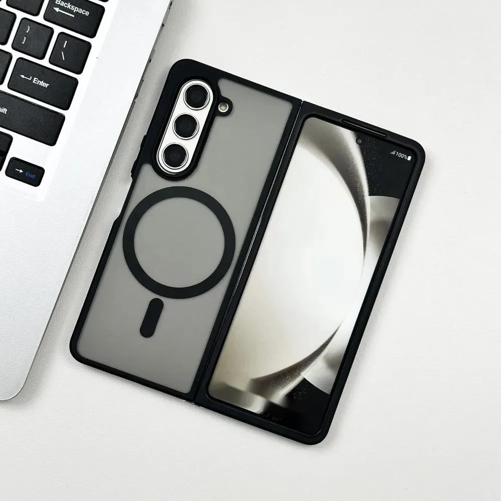 Funda magnética transparente para Samsung Galaxy Z Fold 7, Funda de carga inalámbrica, Funda ultrafina para Samsung Z Fold 6 fold5