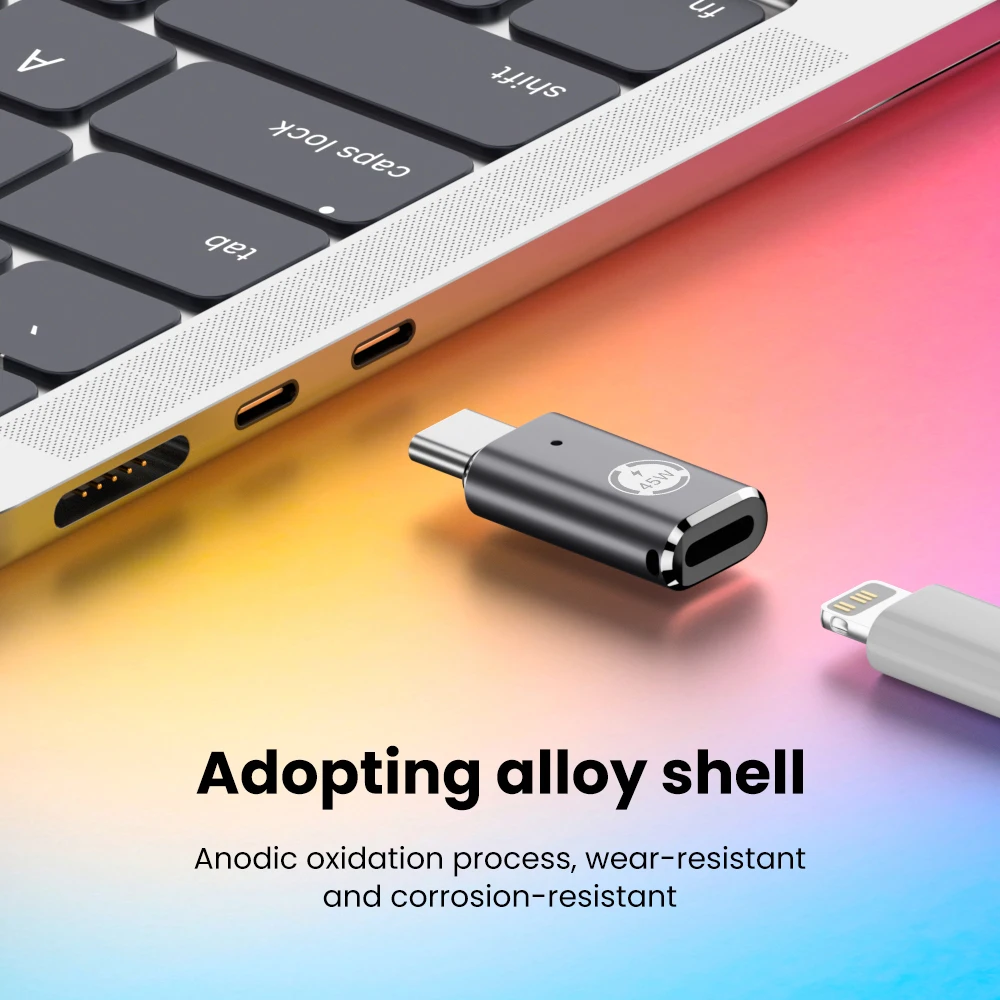 Adaptador Elough iOS a tipo C OTG USB C macho a Lightning hembra convertidor para iPhone 16 15 iPad PD 45W convertidor de carga rápida - imagen 4