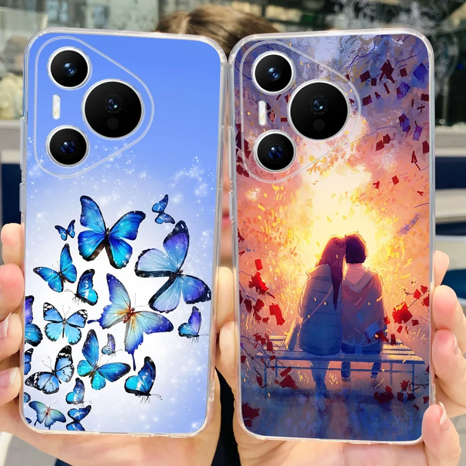 Funda de teléfono de silicona blanda para Huawei Pura 70 Pro Plus, cubierta pintada a la moda, Fundas de Capa - imagen 2