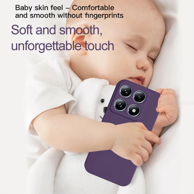 Mi 14T Mi14T Pro Funda de lujo de silicona líquida a prueba de golpes Funda de teléfono para Xiaomi Mi 14T Mi 14 T Mi14T Pro Funda trasera suave de TPU - imagen 3