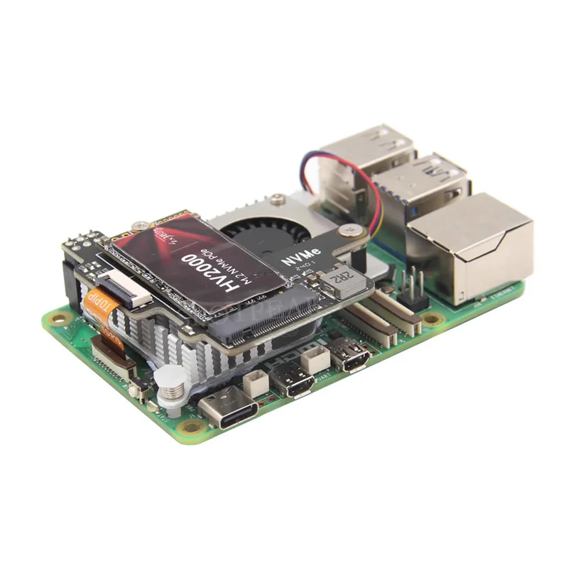Raspberry Pi 5 PCIe a M.2 NVMe HAT SSD MINI placa adaptadora x1003 Pi5 2242 2230 - imagen 5