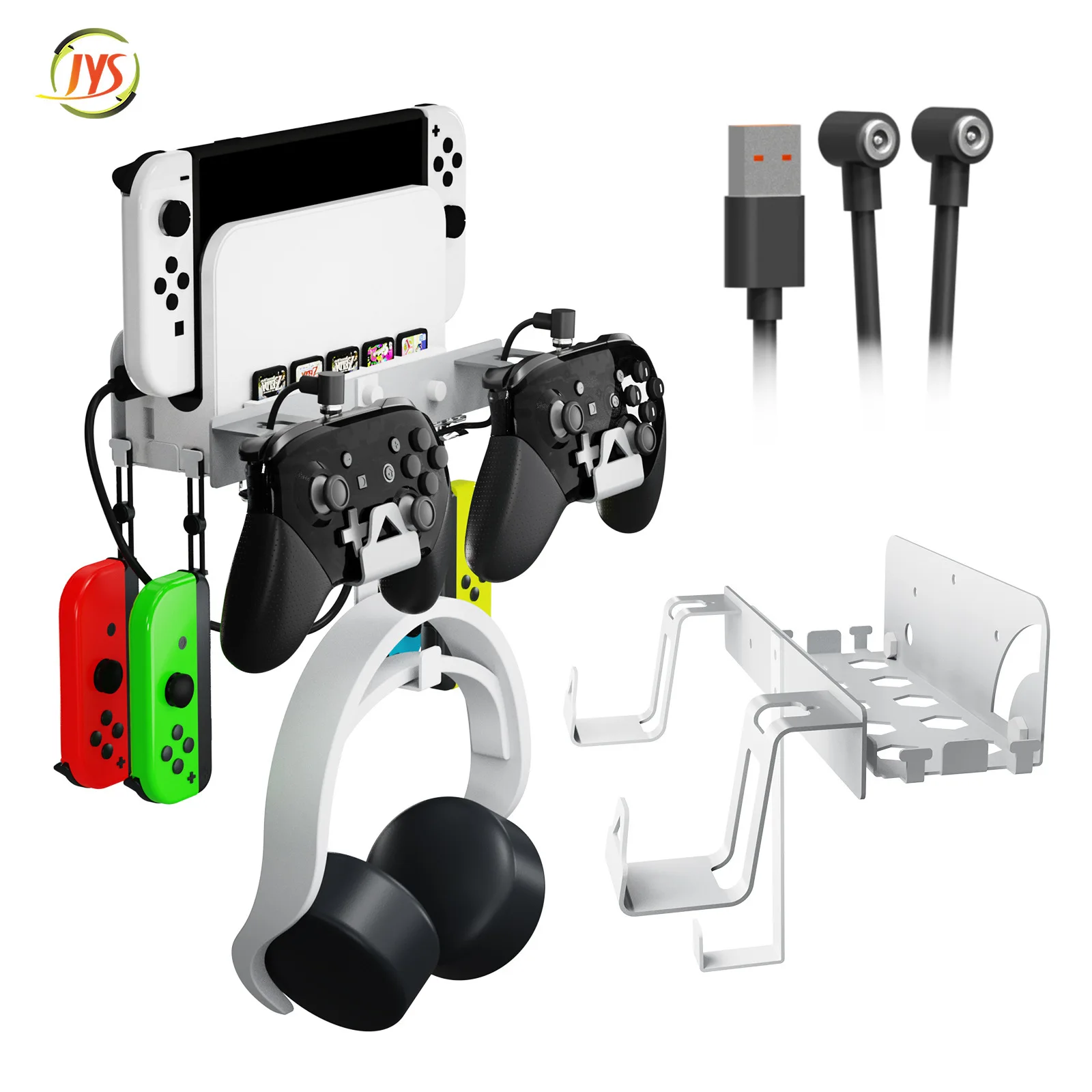 Soporte colgante de pared para Nintendo Switch, soporte de almacenamiento para consola de juegos OLED, NS - imagen 4