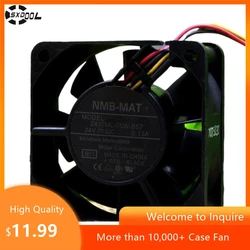 Para NMB 2410ML-05W-B57 24V 0.13A 6025 ventilador de refrigeración inversor, 4900RPM, 23,3CFM, bajo ruido, vida útil de 60.000 horas, doble rodamiento de bolas