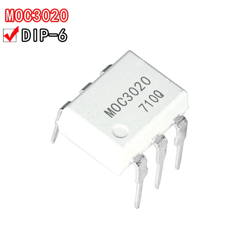 10 piezas MOC3010 MOC3011 MOC3012 MOC3020 MOC3021 MOC3022 MOC3023 MOC3030 MOC3040 MOC3041 MOC3042 MOC3043 MOC3051 DIP-6