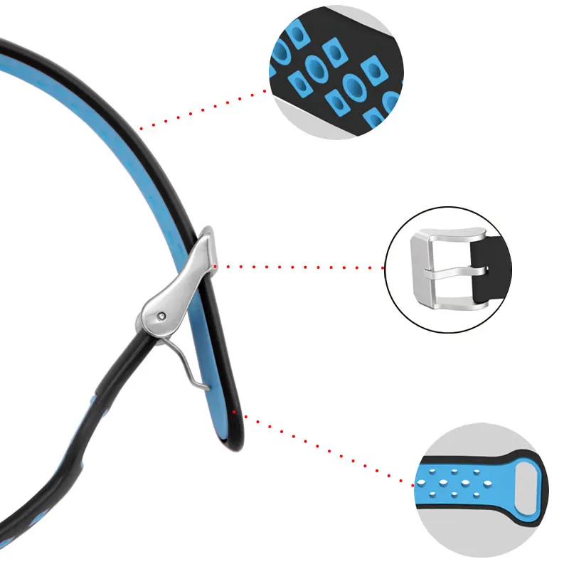 Correa de TPU de dos colores para Xiaomi Mi Band 6 5, repuesto de pulsera de silicona para Xiaomi Band 4 3 MiBand6 Band5 - imagen 3