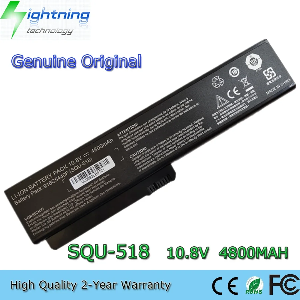 Nuevo Original y genuino SQU-518 10,8 V 4800mAh batería del ordenador portátil para Fujitsu siemens Amilo Pro 564E1GB V3205 SI1520 SQU-522 916C5440F e