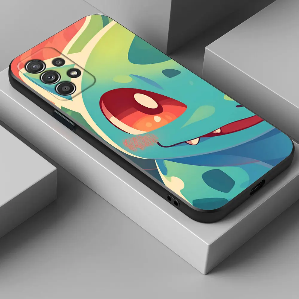 Bulbasaur Charmander funda de teléfono facial Galaxy A56 funda para Samsung A55 A36 A26 A35 A34 A54 A52 A71 A73 A72 A42 A31 A32 A33 - imagen 3