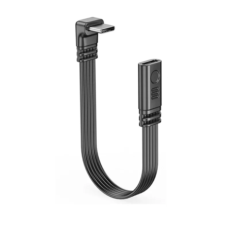 Cable de extensión USB C de 90 grados macho a hembra tipo C a tipo C 480Mbps 45W Cable de datos extensor de carga rápida para Samsung Xiaomi - imagen 3