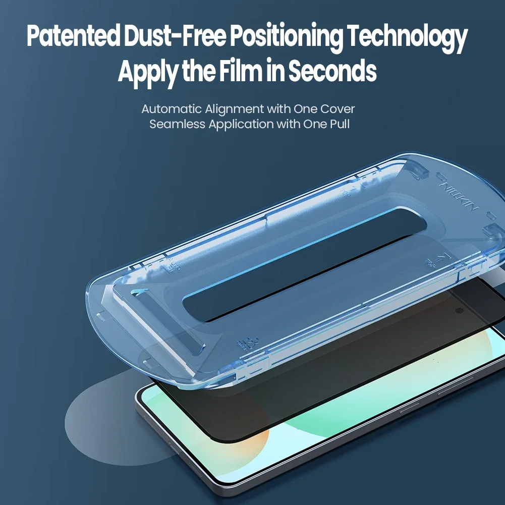 Nillkin para Samsung Galaxy S25 Edge 5G protector de vidrio templado de cobertura completa con protector de privacidad de pantalla sin polvo - imagen 4
