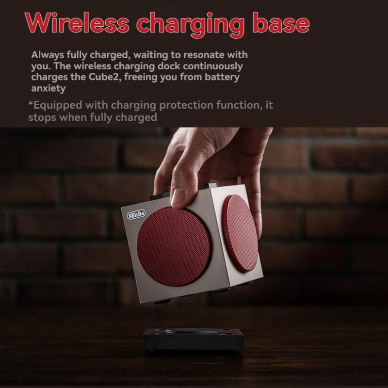 Altavoz Bluetooth inalámbrico Cube2, minialtavoces Retro trimodos personalizados, estéreo de 82dB, ergonómico, accesorios de ordenador para videojuegos, regalo - imagen 4