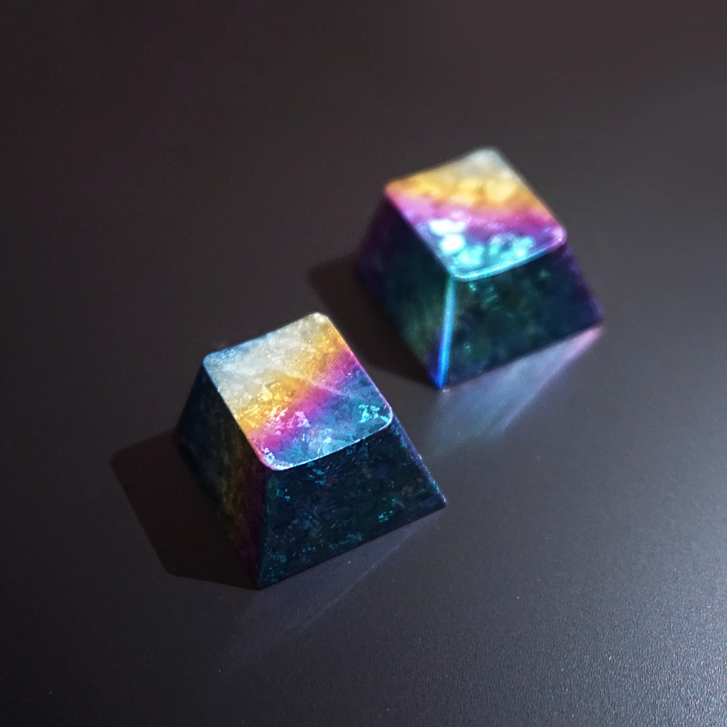 Keebox Ice-teclas de Metal de aleación de titanio, perfil de cereza para 1u ESC 1.25u Ctrl 2.25u, teclas de cambio, teclas decorativas artesanales - imagen 4