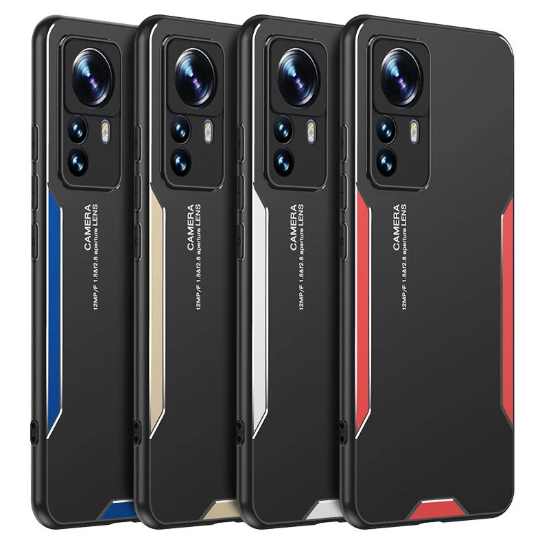 Funda de TPU suave de lujo para Xiaomi Mi 12T, 11T, 12, 11 Pro, borde de aleación de aluminio, cubierta trasera protectora para Xiaomi Mi 12X, 11 Lite Ultra