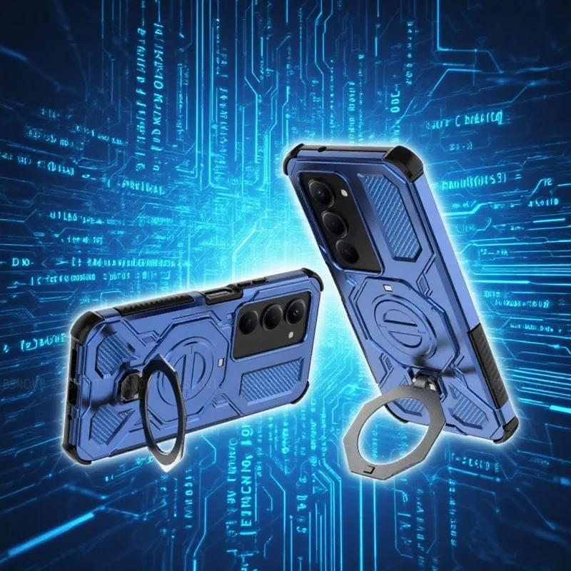 Para funda Xiaomi Redmi 15 funda Xiaomi Redmi 15 nueva a prueba de golpes atracción magnética anillo de adsorción soporte Fundas Xiaomi Redmi 15 - imagen 5