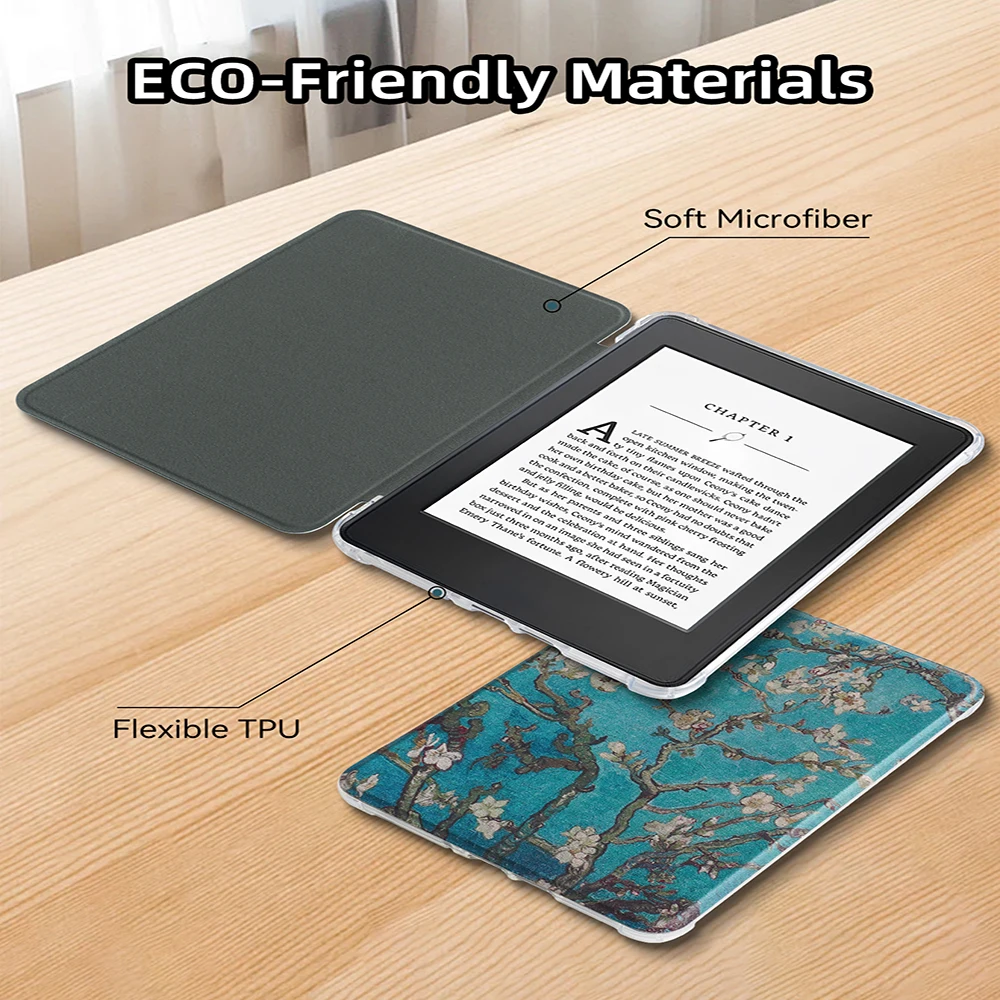 Para Kindle 11. a generación funda de impresión Auto Wake Sleep para Kindle Paperwhite 6th 7th nuevos accesorios magnéticos de funda inteligente - imagen 5