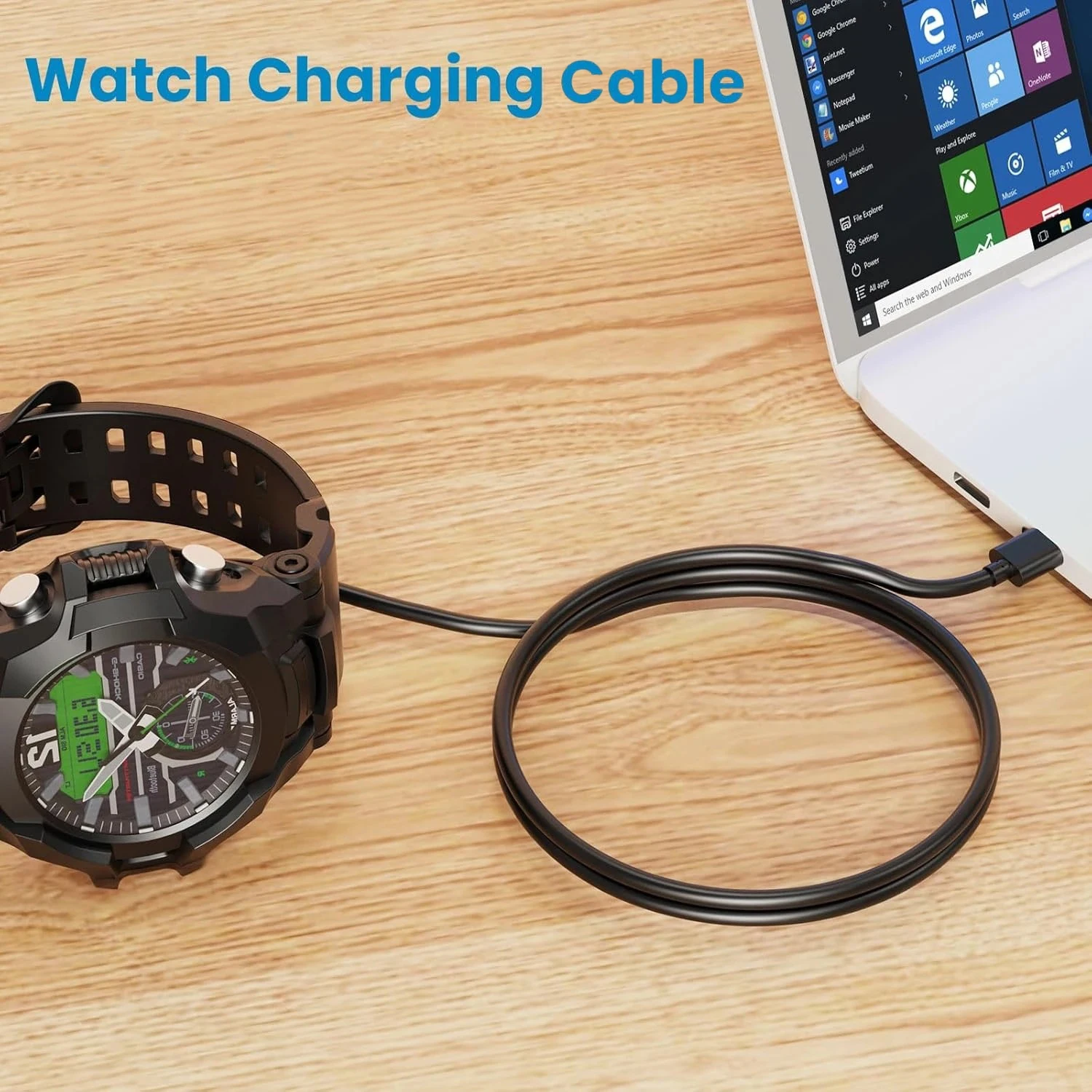 Cable cargador USB tipo C de 1M Compatible con reloj Coros Pace 2/Coros Pace 3/Coros Apex/Coros Apex Pro/Coros Vertix/Coros Vertix 2 - imagen 2