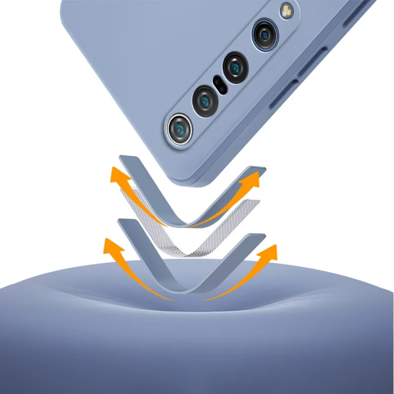 Funda de teléfono líquida cuadrada Original para Xiaomi Mi 10 10i 10S 10T Pro Lite Ultra Youth 5G funda de silicona suave 360 a prueba de golpes Mi10 - imagen 4