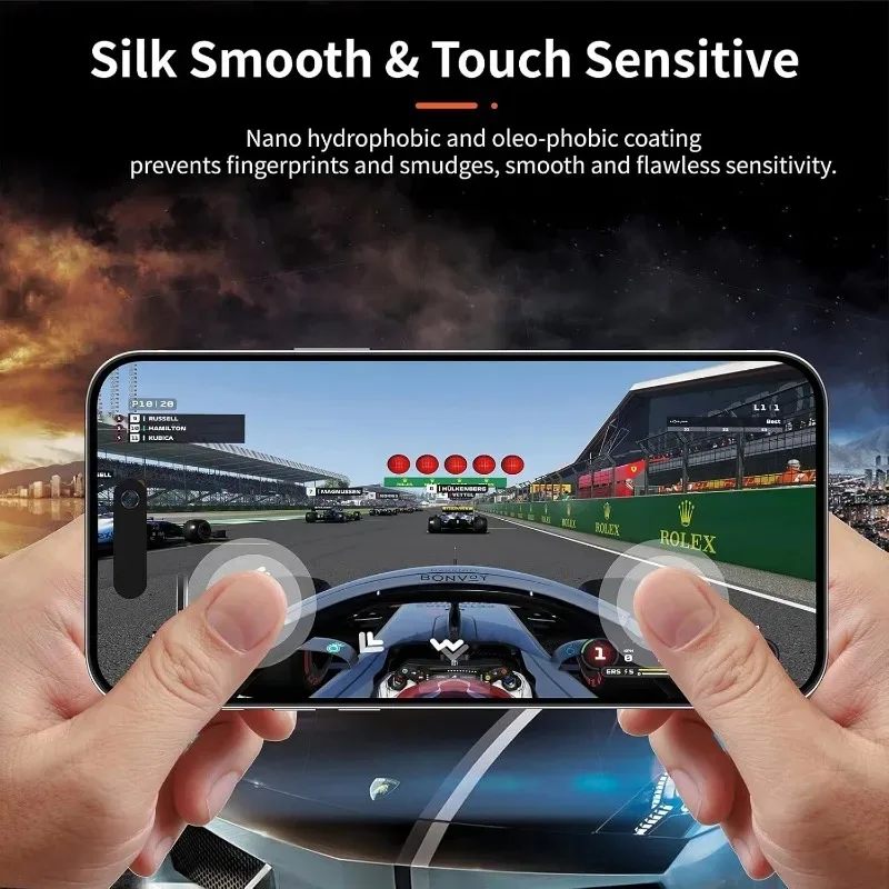 3 piezas 9D Arc Edge vidrio templado para iPhone 17 16 15 14 13 12 11 Pro XR Max Plus Protector de pantalla para iPhone 17 Pro Max vidrio - imagen 5