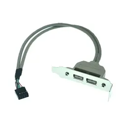 Panel Trasero USB 2.0 Hembra – Adaptador Dual Conector PCI