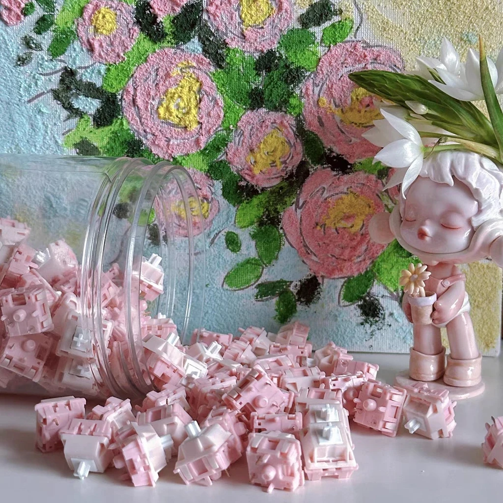 FEKER-interruptor de búsqueda de flores, interruptor lineal de 5 pines, 40G, POK, accesorios de teclado mecánico personalizados, eje mecánico de juego y oficina