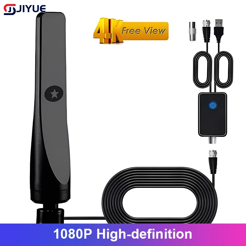 Antena de TV portátil de alta definición, antena Digital de alta definición para amplificador de Dvb-t2, antena interior y exterior