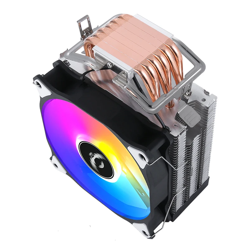QiuzAim Compatible LGA115x 1200 1700 AM4 2011 2066 x79 x99 ventilador de CPU enfriador 120mm procesador enfriador de alto rendimiento 4/6 tubo de calor - imagen 3