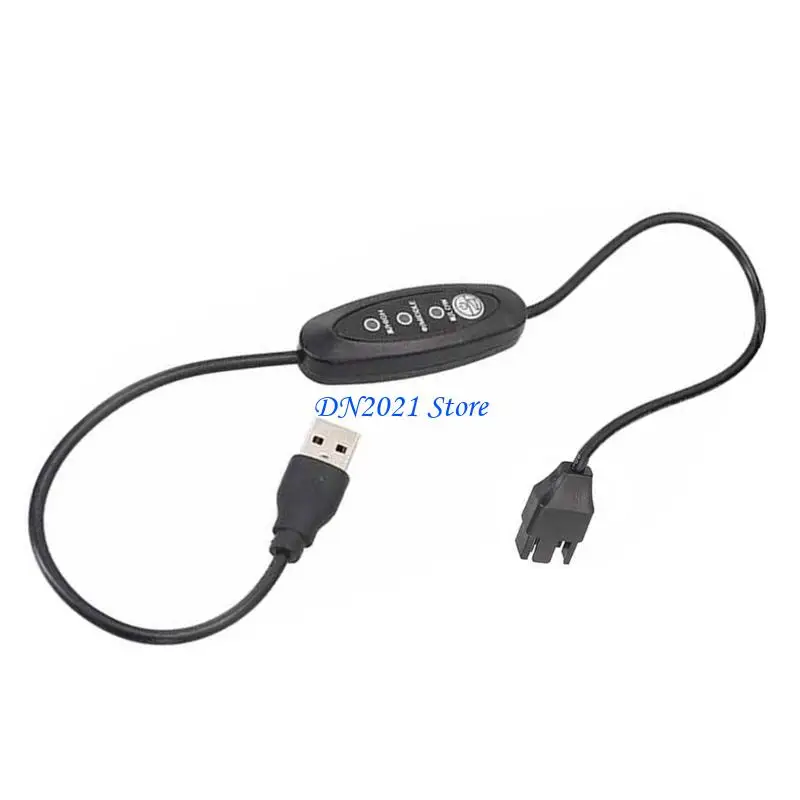 Cable alimentación USB F3KE 5V a 12V Cable del convertidor ventilador computadora para ventilador computadora - imagen 4
