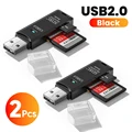 2PCS USB2.0 Black