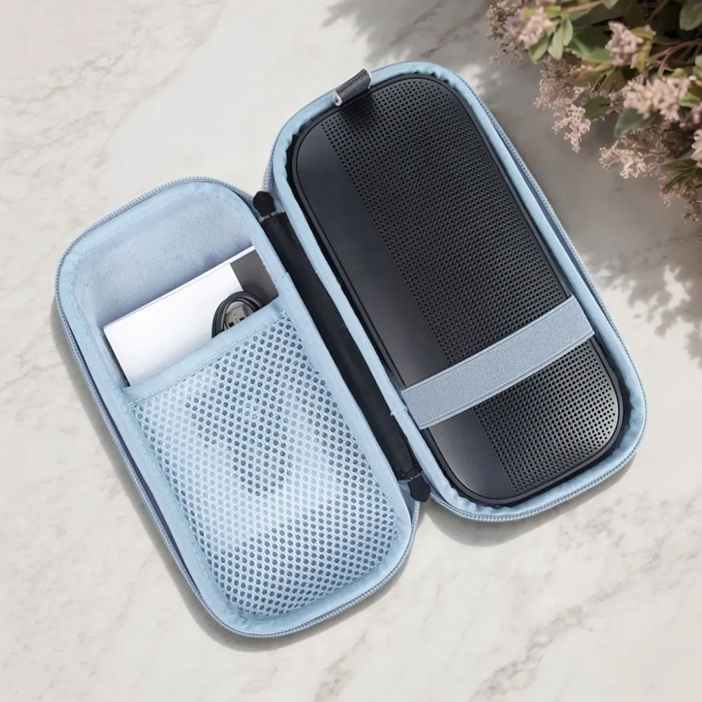 Estuche de viaje duro de repuesto, funda protectora a prueba de golpes con bolsillo de malla para Bose SoundLink Flex 2.a generación para Bose SoundLink Flex - imagen 2