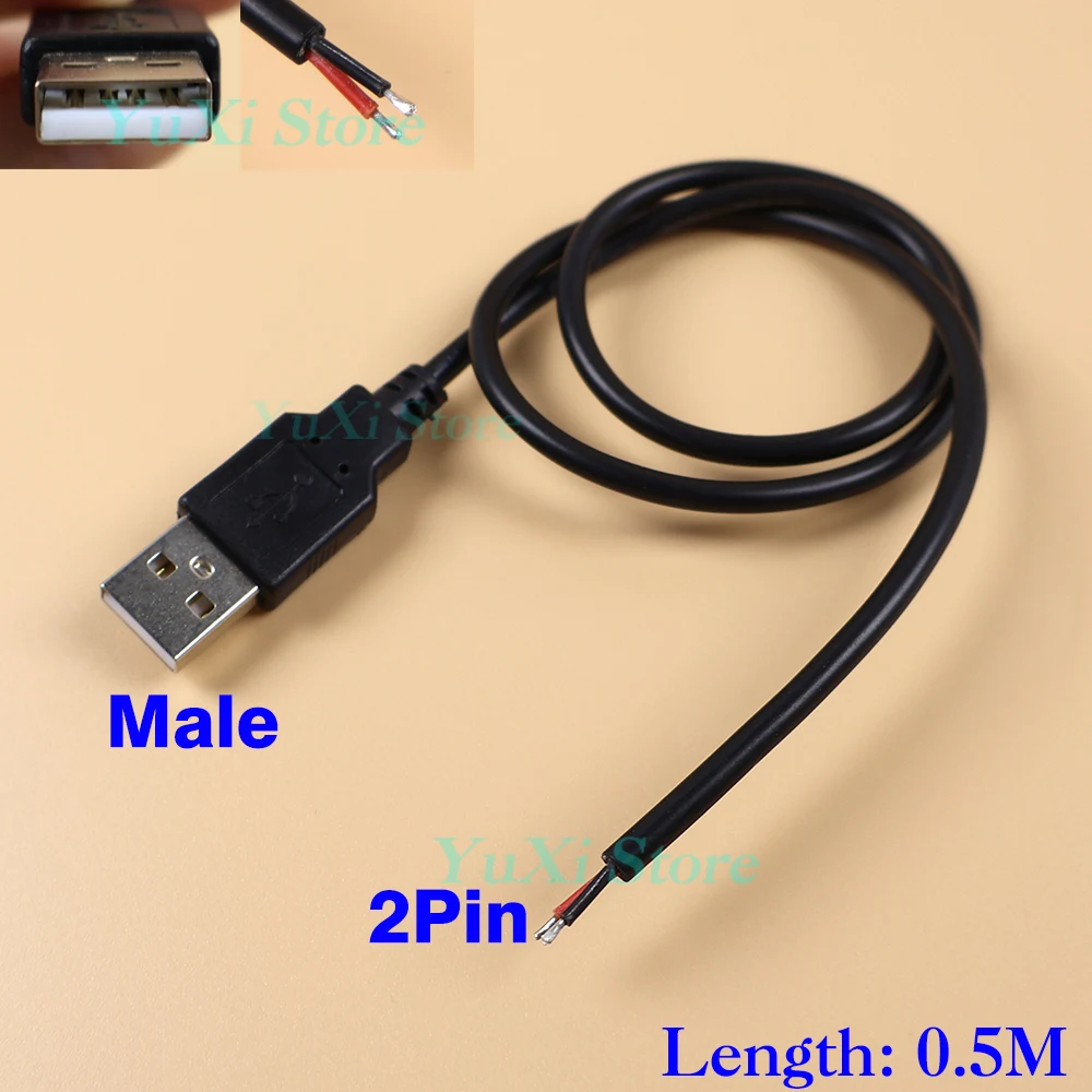 0.5M 2Pin Male