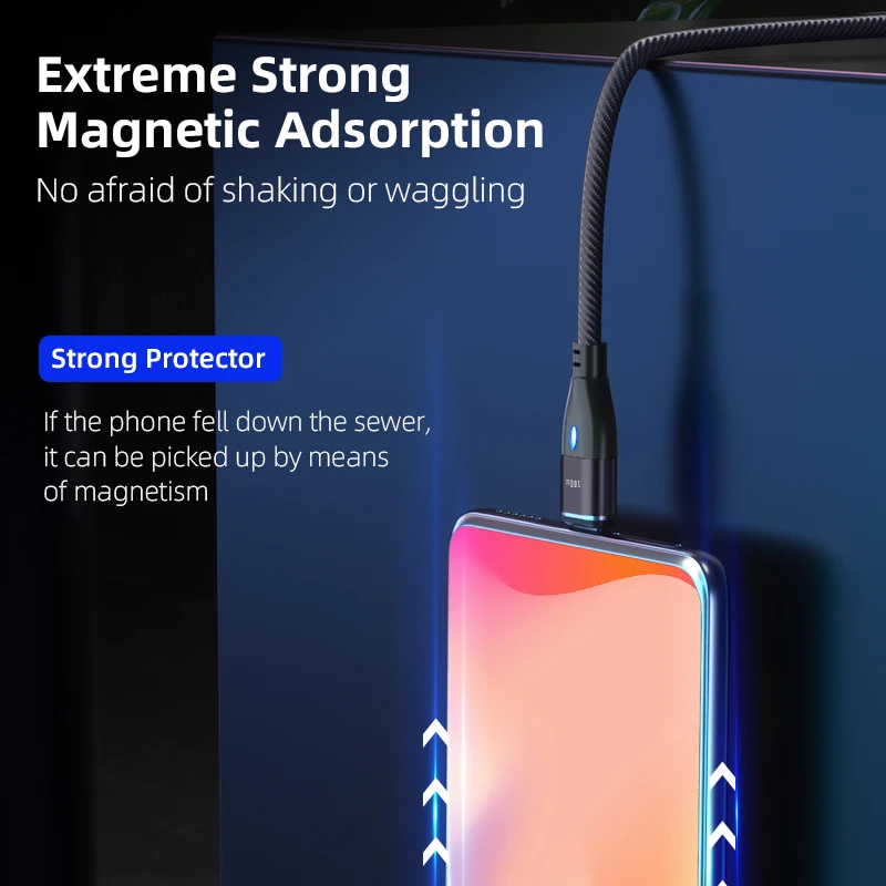 Cable magnético Micro USB tipo C de 100W, cargador PD de teléfono de carga rápida 5A para iPhone 14, 13, Samsung, Xiaomi, OPPO, Macbook - imagen 4