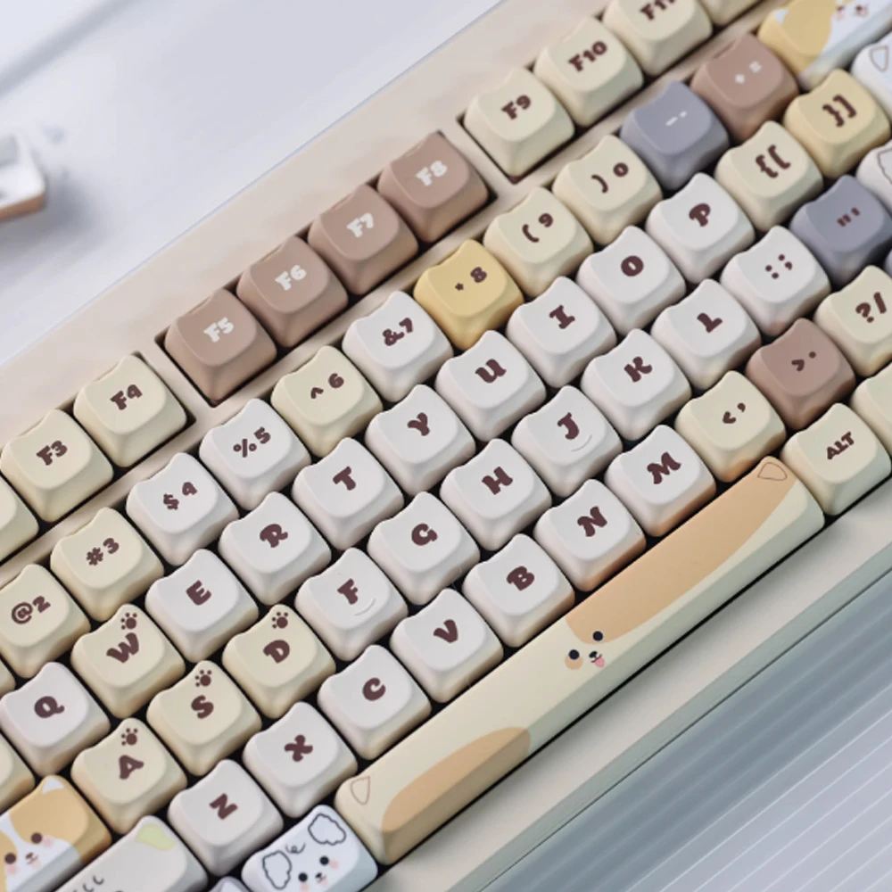 SOULCAT-Juego de teclas con tema de pila de perros, 142 teclas, PBT, sublimación de calor, MAO, teclas personalizadas, interruptor MX, Teclado mecánico para jugadores - imagen 5