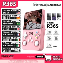R36S Consola Portátil 64GB – Pantalla IPS 3,5 pulgadas