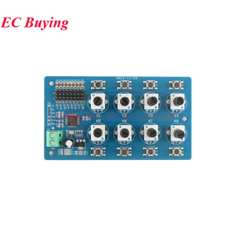 Módulo de Control de perillas de Servos MG995 SG90, puerto serie Servo Dual de 8 canales, placa controladora de accionamiento de Motor, depuración del engranaje de dirección - imagen 5