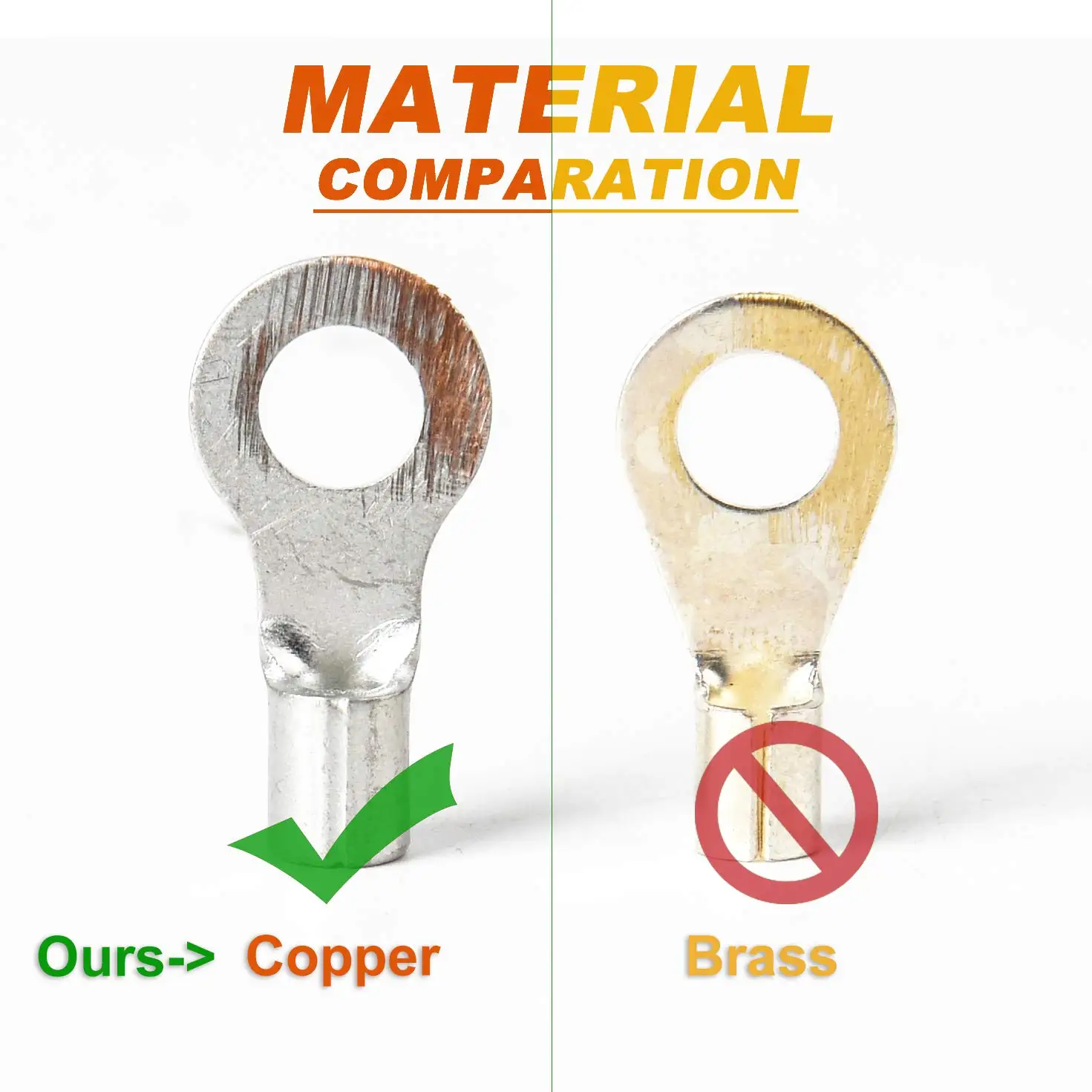 320 piezas, kit de terminales de crimpado con conector eléctrico, terminal de empalme U/O 2,8/4,8/6,3mm cable conector terminal - imagen 3