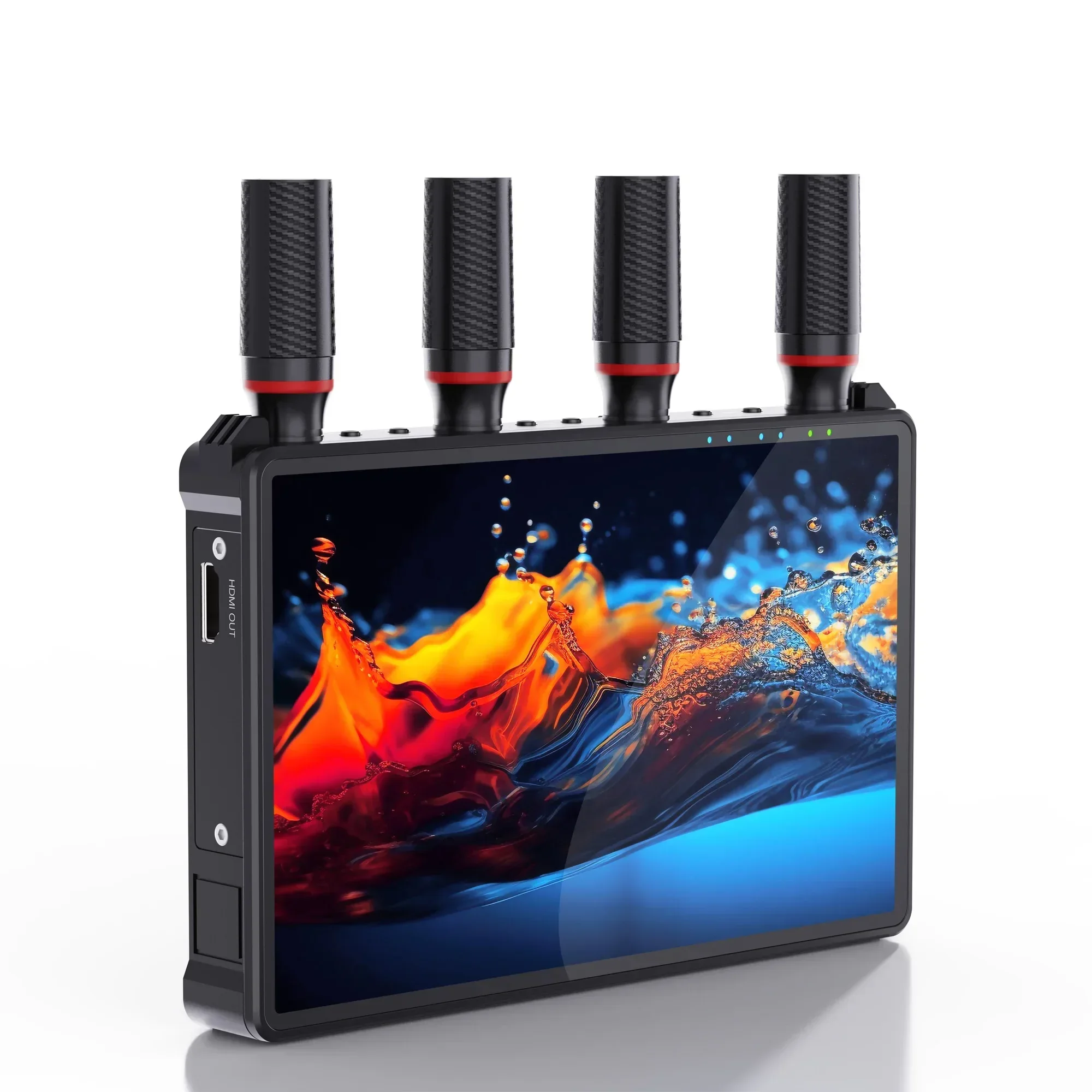 Transmisor y receptor de Audio y vídeo de transmisión inalámbrica de 400m, extensor HDMI con pantalla LCD para cámara de batería, transmisión en vivo - imagen 3