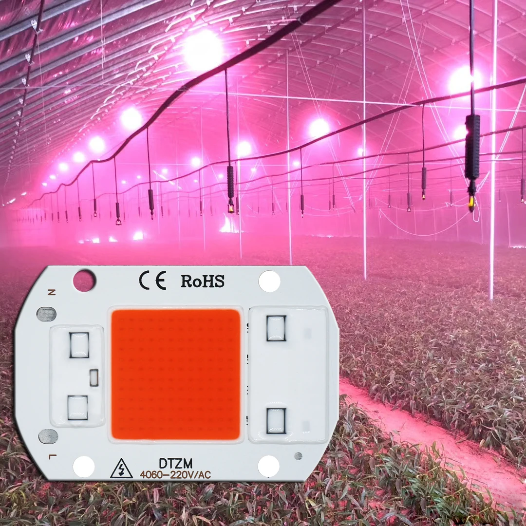 Chip de luz LED COB de espectro completo AC220V 5W10W 20W 30W 50W sin necesidad de controlador para el crecimiento de plántulas de flores iluminación de plantas - imagen 2
