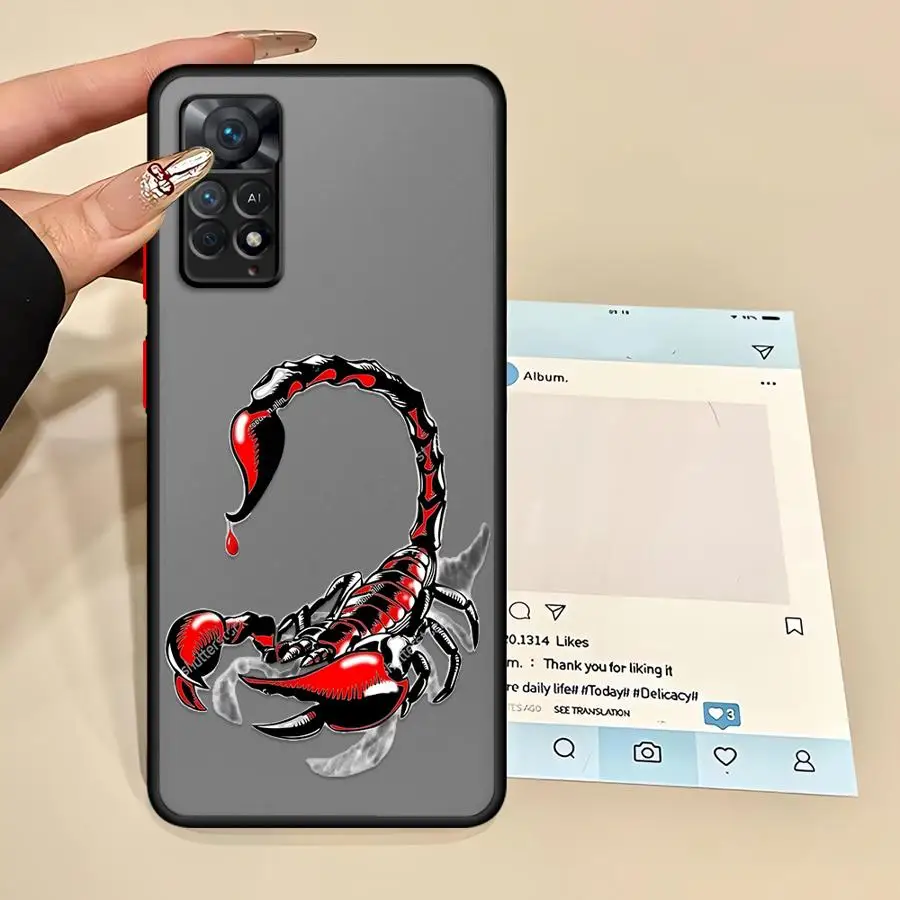 Funda Scorpion Cool Black Edge para Xiaomi Redmi Note 11S 12s 13 14 12 ProPlus 8T 8 9 10 11 Pro 10S 9S 7 14 Pro + - imagen 3
