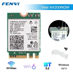 Intel AX210 Wi-Fi 6E Bluetooth 5.2 Tarjeta M.2