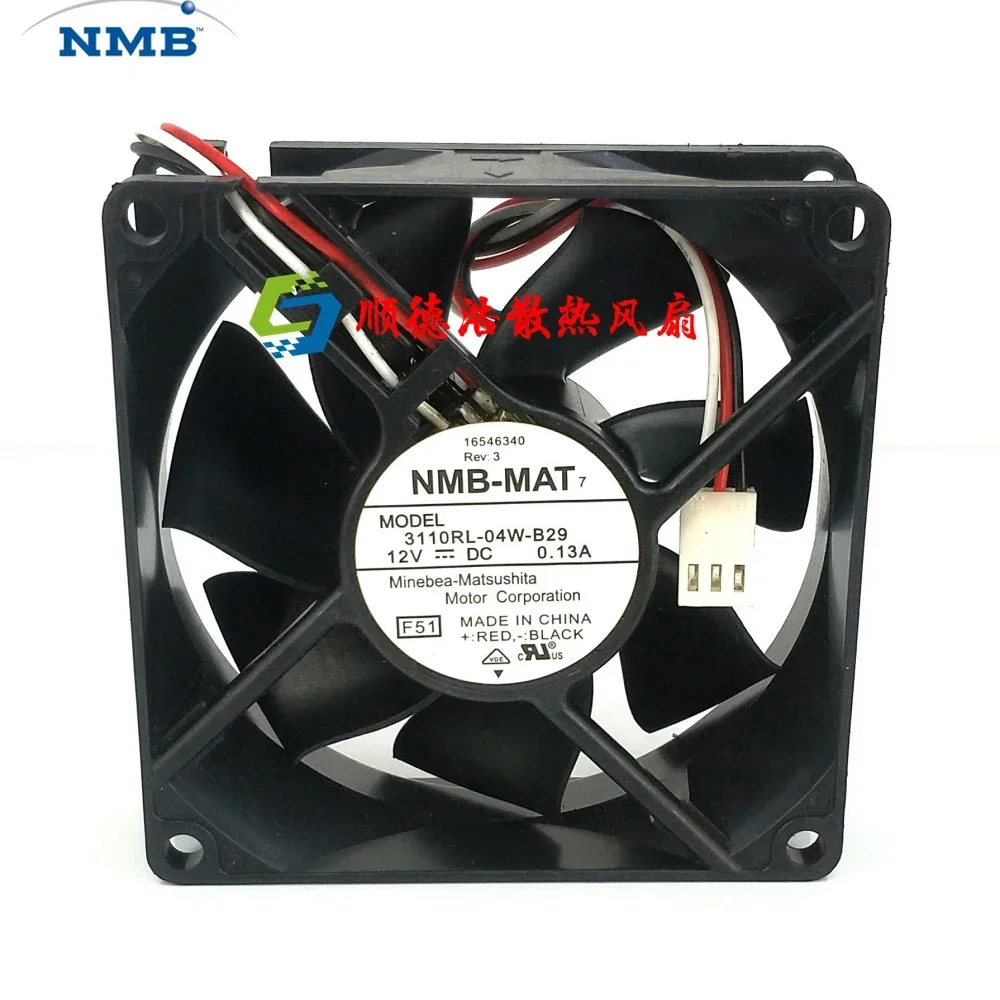 3110RL-04W-B29 12VDC 0.13A ventilador axial original 80*80*25MM