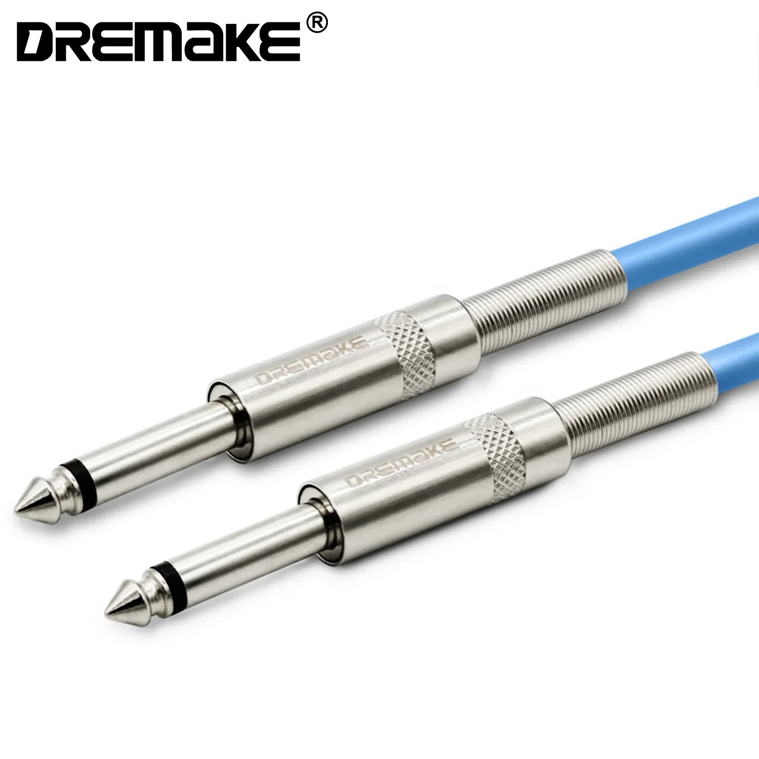 Cable de Audio macho a macho para guitarra, Conector de 6,35mm, niquelado, para teclado de bajo