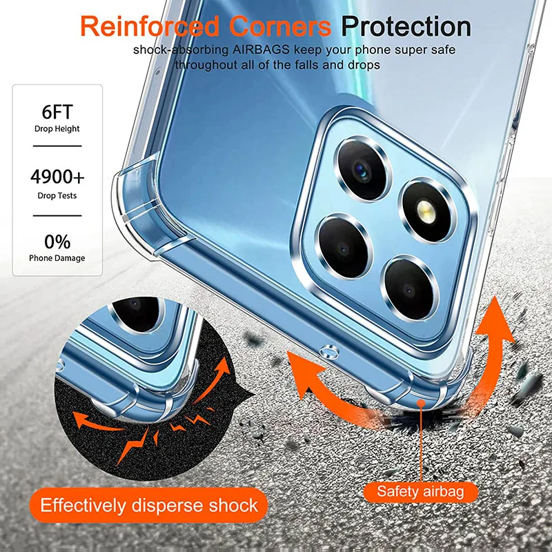 Funda blanda de silicona a prueba de golpes para Huawei Honor X9a X8a X7a X9 X8 X7 X40 X30 X10 9X 70 60 50 20 Pro Lite cubierta transparente ultrafina - imagen 2