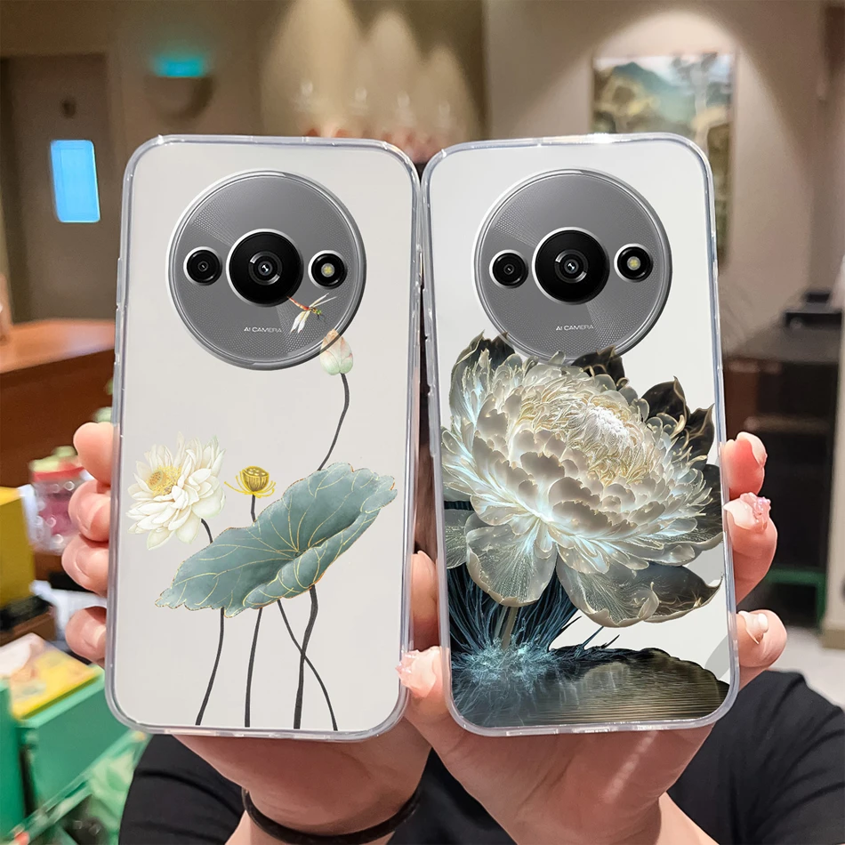 Funda para Xiaomi Poco C61 4G, parachoques de dibujos animados divertidos, funda protectora trasera de silicona suave transparente de TPU para Poco C 61, fundas para teléfono - imagen 2