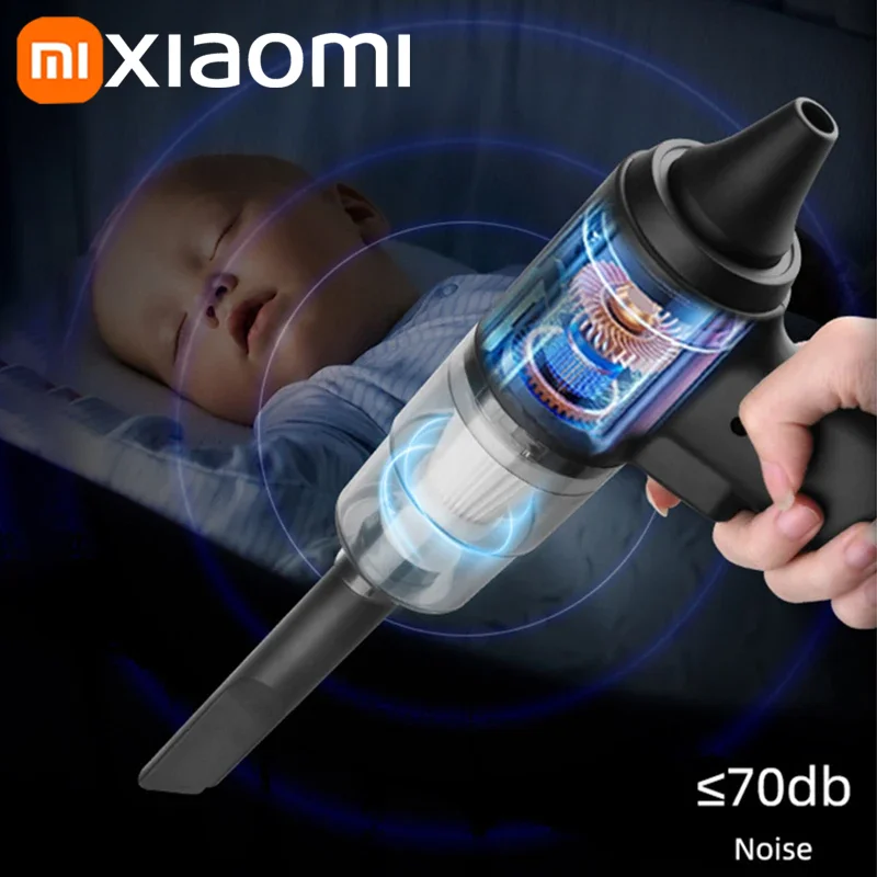 Xiaomi-aspiradora inalámbrica para coche, 3000000PA, 120W, potente, portátil, para el hogar y el automóvil, ligera, recargable - imagen 4