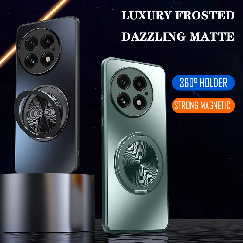 Para Oneplus 13 13R 12 12R 11R funda dura mate anillo magnético funda protectora trasera para Oneplus 10T 10R 11R 12R carcasa de teléfono