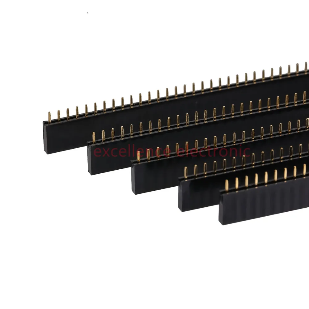 Conector cabezal hembra 2,54 mm - 1 fila para PCB 2-40pin compacto - imagen 5