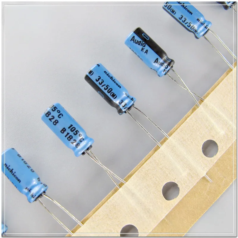 Nichicon KA (Audio)-condensador electrolítico de Audio, Serie 33uF/50V33uF 100 ℃, 10 piezas/105 piezas, 5x11mm - imagen 2